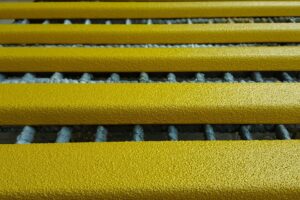 Close up of antislip stair nosing